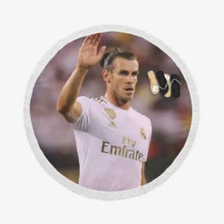 Real Madrid Club Player Gareth Bale Round Beach Towel