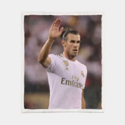 Real Madrid Club Player Gareth Bale Sherpa Fleece Blanket 1