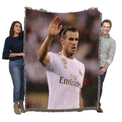 Real Madrid Club Player Gareth Bale Woven Blanket