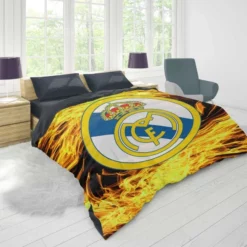 Real Madrid Fire Logo Duvet Cover 1