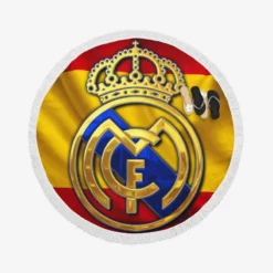 Real Madrid Inspiring Spanish Club Round Beach Towel