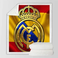 Real Madrid Inspiring Spanish Club Sherpa Fleece Blanket