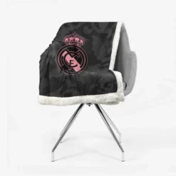 Real Madrid Logo Copa De La Liga Club Sherpa Fleece Blanket 2