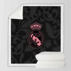 Real Madrid Logo Copa De La Liga Club Sherpa Fleece Blanket