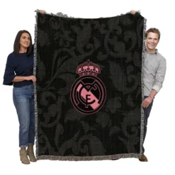 Real Madrid Logo Copa De La Liga Club Woven Blanket