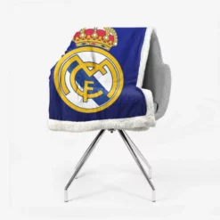 Real Madrid Logo Inspirational Football Club Sherpa Fleece Blanket 2