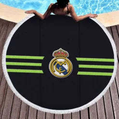 Real Madrid Logo Round Beach Towel 1