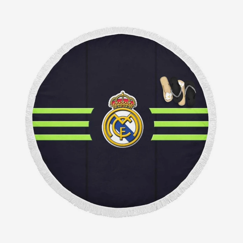 Real Madrid Logo Round Beach Towel