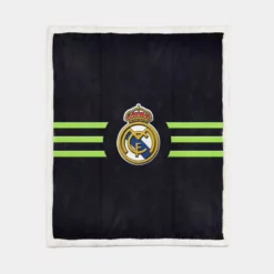 Real Madrid Logo Sherpa Fleece Blanket 1