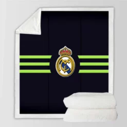 Real Madrid Logo Sherpa Fleece Blanket