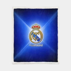 Real Madrid Logo Spain Football Club Sherpa Fleece Blanket 1