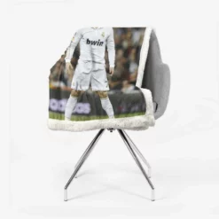 Real Madrid Soccer Player Cristiano Ronaldo Sherpa Fleece Blanket 2