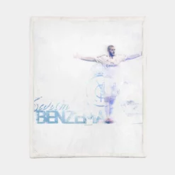 Real Madrid Soccer Player Karim Benzema Sherpa Fleece Blanket 1