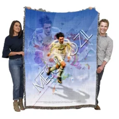 Real Madrid Soccer Player Mesut Ozil Woven Blanket