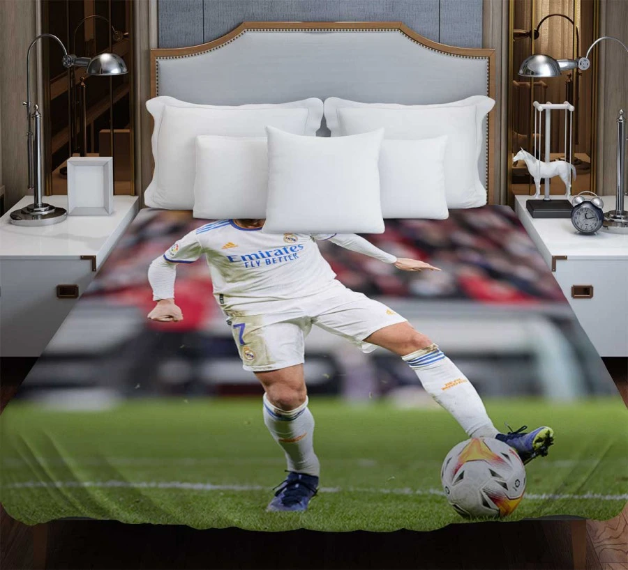 Real Madrid Star Football Player Eden Hazard Duvet Cover