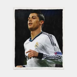 Real Madrid Top Ranked Cristiano Ronaldo Sherpa Fleece Blanket 1