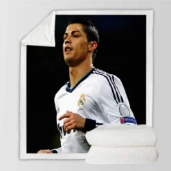 Real Madrid Top Ranked Cristiano Ronaldo Sherpa Fleece Blanket