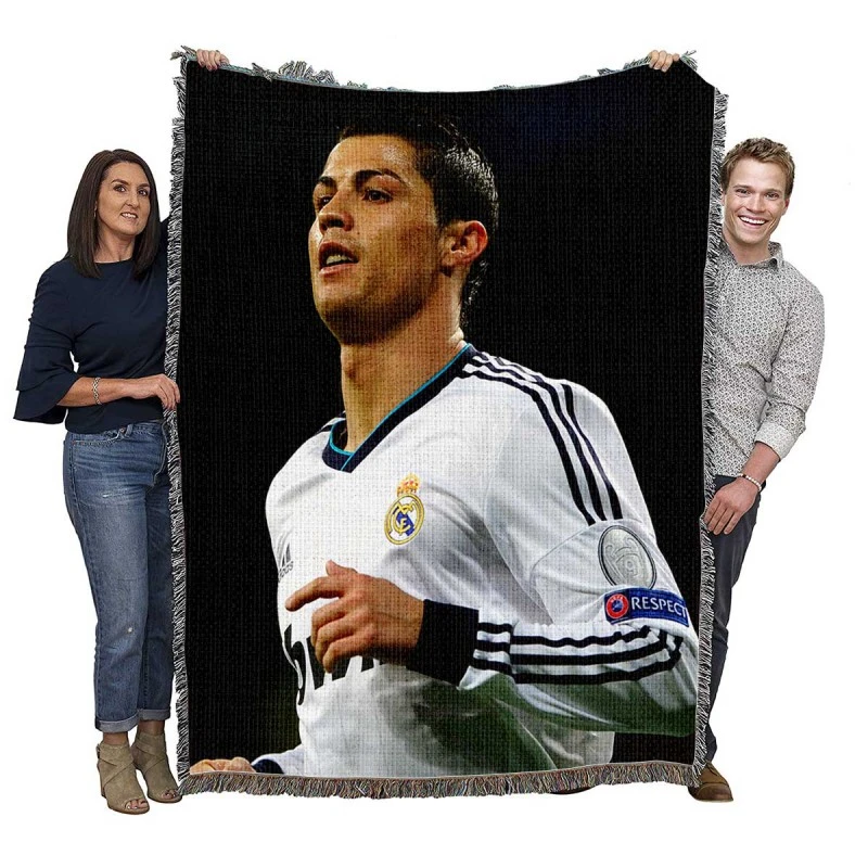 Real Madrid Top Ranked Cristiano Ronaldo Woven Blanket