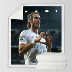 Real Madrid Welsh Player Gareth Bale Sherpa Fleece Blanket