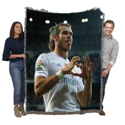 Real Madrid Welsh Player Gareth Bale Woven Blanket