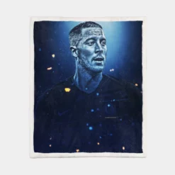 Red Devils Captain Eden Hazard Sherpa Fleece Blanket 1