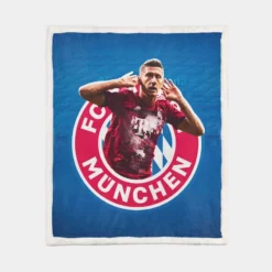 Robert Lewandowski Bayern Munich Football Player Sherpa Fleece Blanket 1