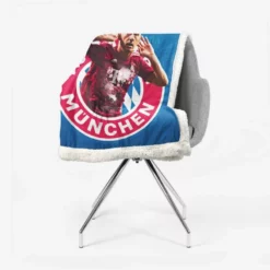 Robert Lewandowski Bayern Munich Football Player Sherpa Fleece Blanket 2