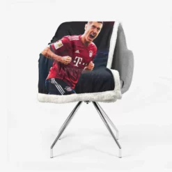 Robert Lewandowski Celebrated Football Player Sherpa Fleece Blanket 2