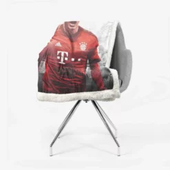 Robert Lewandowski Competitive Football Player Sherpa Fleece Blanket 2