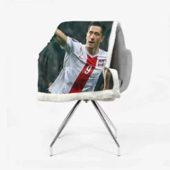 Robert Lewandowski Polish World Cup Player Sherpa Fleece Blanket 2