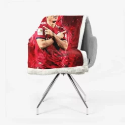 Robert Lewandowski Sports Player Sherpa Fleece Blanket 2