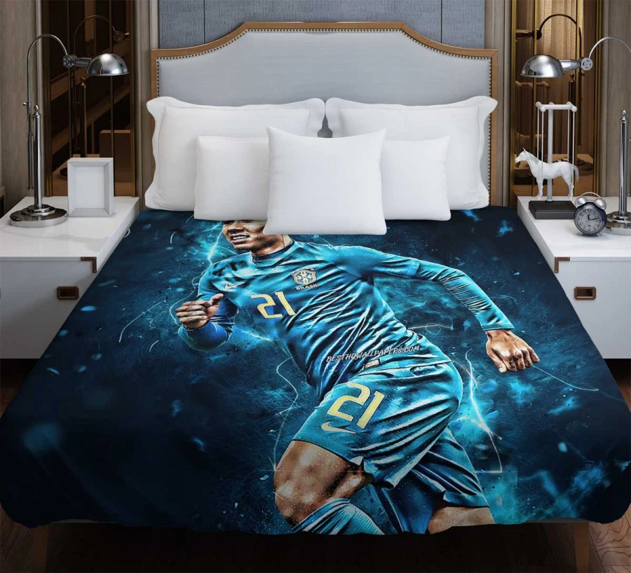 Roberto Firmino Honorable Brazil Football Duvet Cover