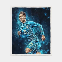 Roberto Firmino Honorable Brazil Football Sherpa Fleece Blanket 1