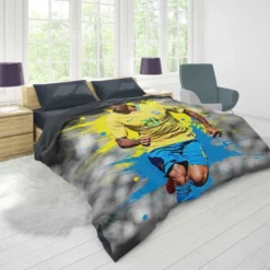 Roberto Firmino fastidious Brazil Footballer Duvet Cover 1