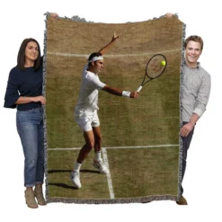 Roger Federer Australian Open Tennis Player Woven Blanket
