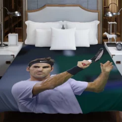 Roger Federer Grand Slam Tennis Player Duvet Cover