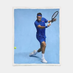Roger Federer Olympic Tennis Player Sherpa Fleece Blanket 1