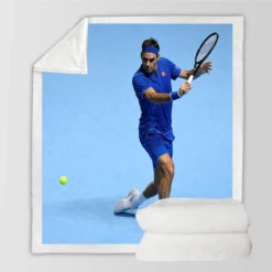 Roger Federer Olympic Tennis Player Sherpa Fleece Blanket