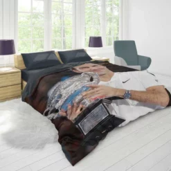 Roger Federer Top Ranked Tennis Player Duvet Cover 1