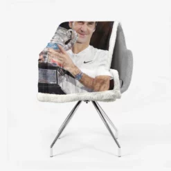 Roger Federer Top Ranked Tennis Player Sherpa Fleece Blanket 2