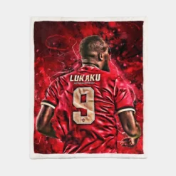 Romelu Lukaku Premier League Player Sherpa Fleece Blanket 1