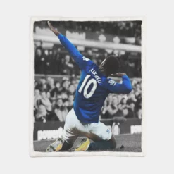 Romelu Lukaku Soccer Player Sherpa Fleece Blanket 1