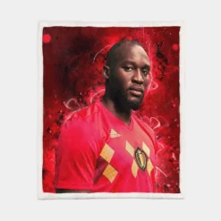 Romelu Menama Lukaku Bolingoli Champions League Sherpa Fleece Blanket 1