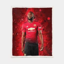 Romelu Menama Lukaku Bolingoli Sherpa Fleece Blanket 1