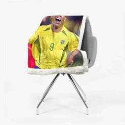 Ronaldo Nazario Brazilian Footballer Sherpa Fleece Blanket 2