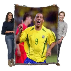 Ronaldo Nazario Brazilian Footballer Woven Blanket