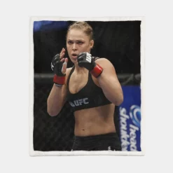 Ronda Rousey UFC Player Sherpa Fleece Blanket 1