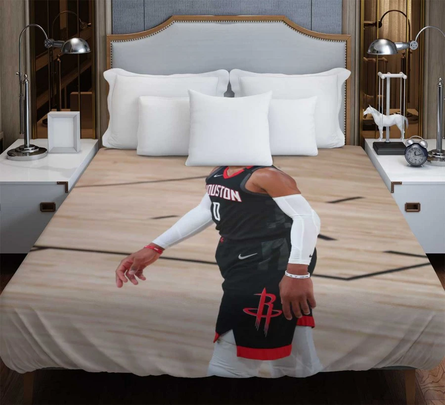 Russell Westbrook Houston Rockets Basketball Duvet Cover