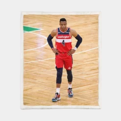 Russell Westbrook NBA Court Sherpa Fleece Blanket 1