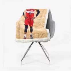 Russell Westbrook NBA Court Sherpa Fleece Blanket 2